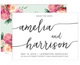 Mint Large Swoosh Names Save the Date Announcements Image 3 of 3
